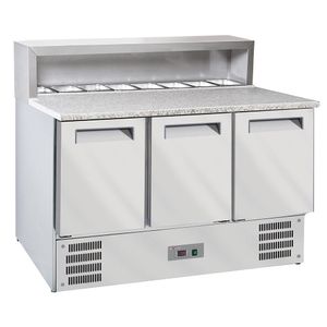 Diverso WR-SRP6-Z3 Refrigerated pizza table 3 doors GN1/1, refrigerated structure 8x GN1/6-150 mm - WR-SRP6-Z3 - 1