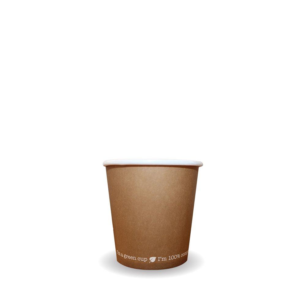 Biopak 8oz Kraft Single Wall BioCup Compostable - Case 1000 - 11789001 - 1