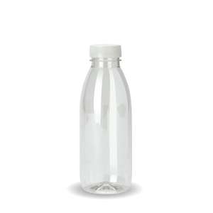 BioPak 500ml PET Bottles With Tamper Evident Lid  - Case of 128 - PET0500&CAP - 1