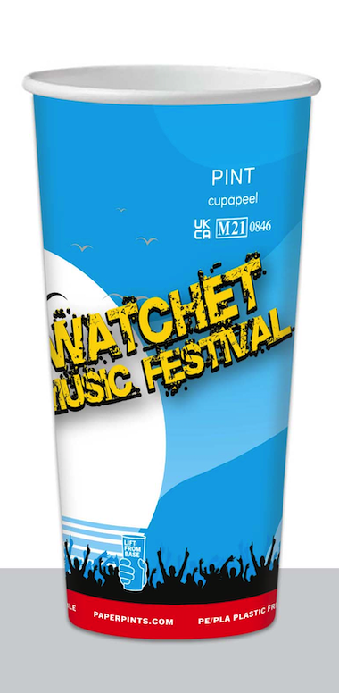 10,000 x Custom Branded Paper Pints + 5000 x 12oz DW Coffee Cups - Watchet Festival - 1