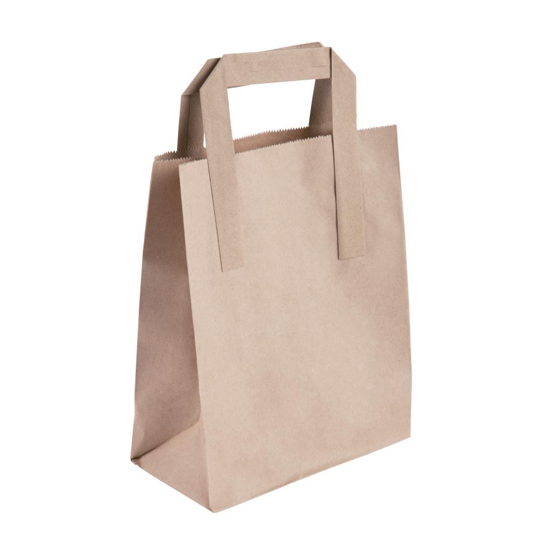 Fiesta Compostable Recycled Brown Paper Carrier Bags Small (Pack of 250) - CS351  - 3