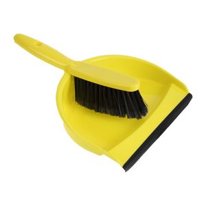 Jantex Soft Dustpan and Brush Set Yellow - CC930  - 1