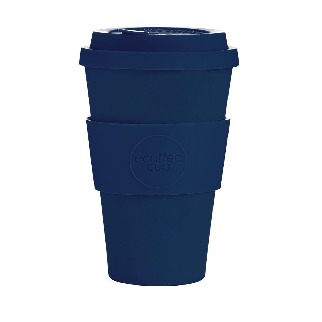 Ecoffee Cup Bamboo Reusable Coffee Cup Dark Energy Navy 14oz - DY492  - 1