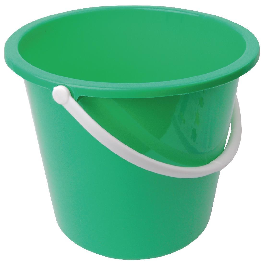 Jantex Round Plastic Bucket Green 10Ltr - CD806  - 1