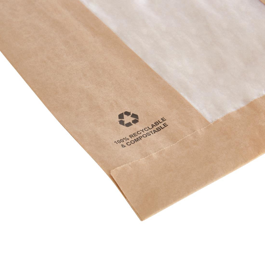 Fiesta Compostable Food Bags with Glassine Windows (Pack of 1000) - DC875  - 3