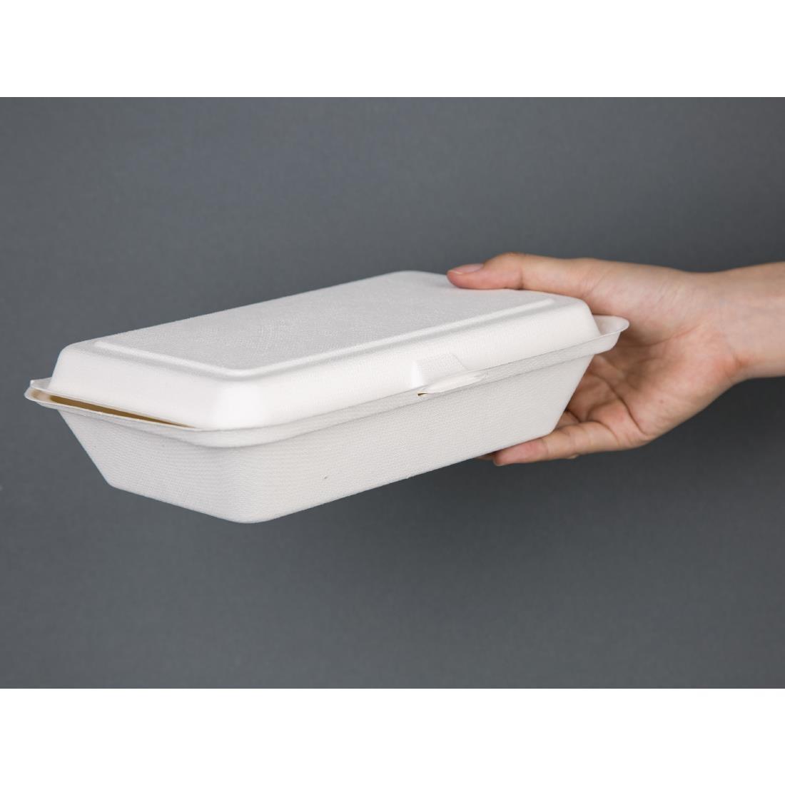 Fiesta Compostable Bagasse Hinged Food Containers 248mm - DW249  - 3