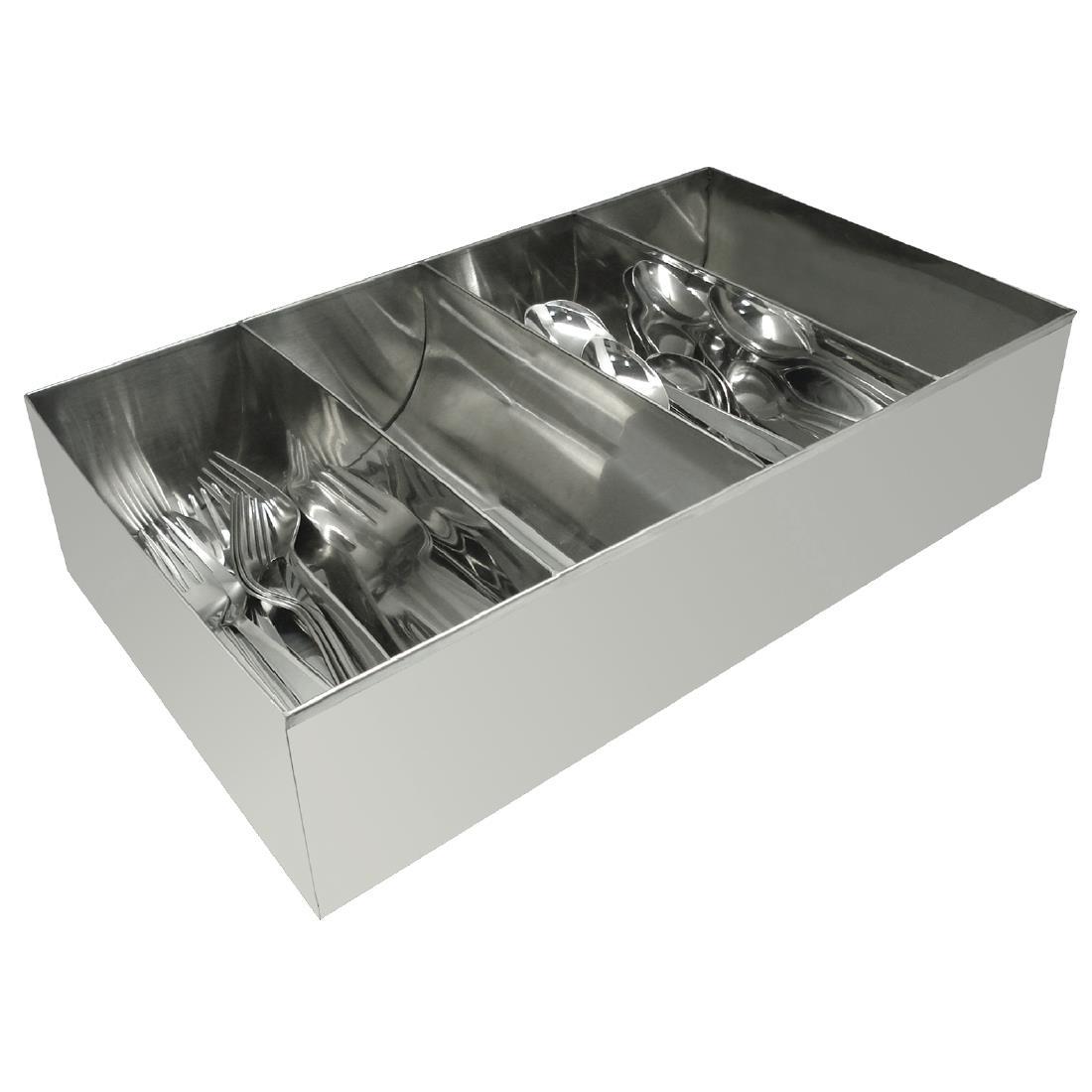 Olympia Cutlery Holder Stainless Steel - DM274  - 1