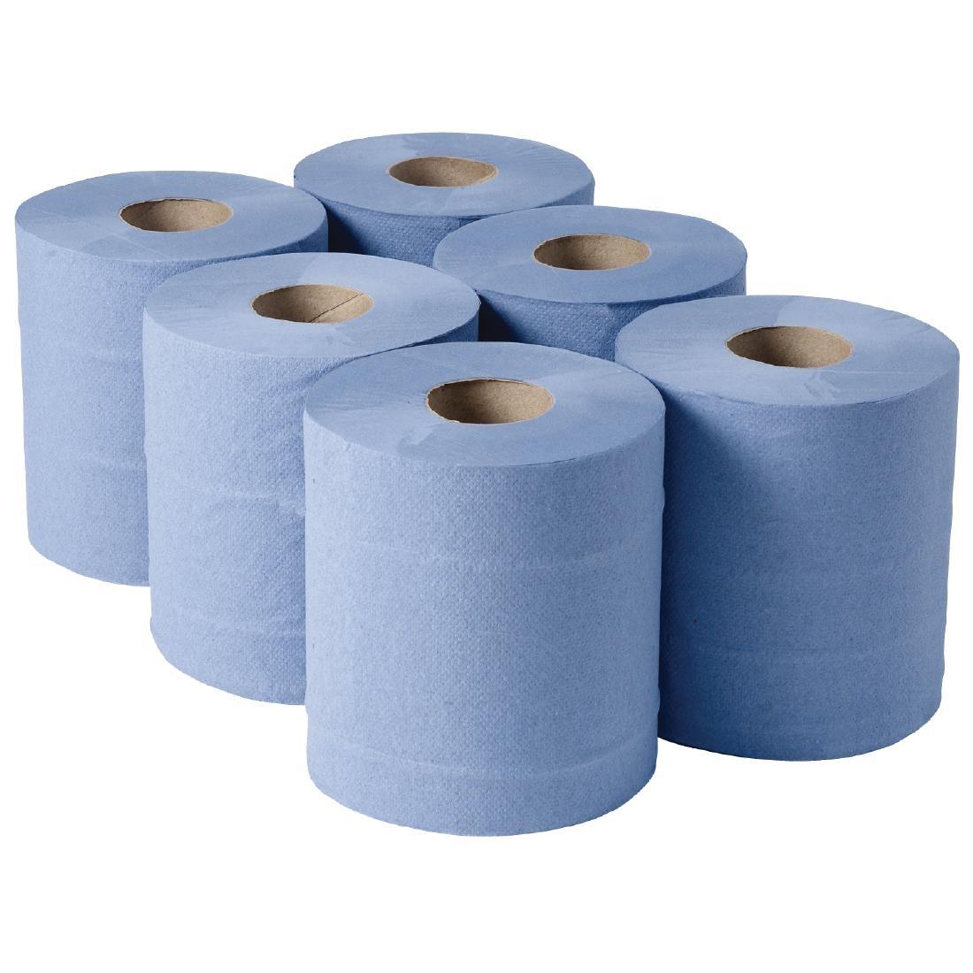 Jantex Centrefeed Blue Rolls 2-Ply 120m (Pack of 6) - DL921  - 1
