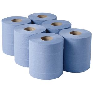 Jantex Centrefeed Blue Rolls 2-Ply 120m (Pack of 6) - DL921  - 1