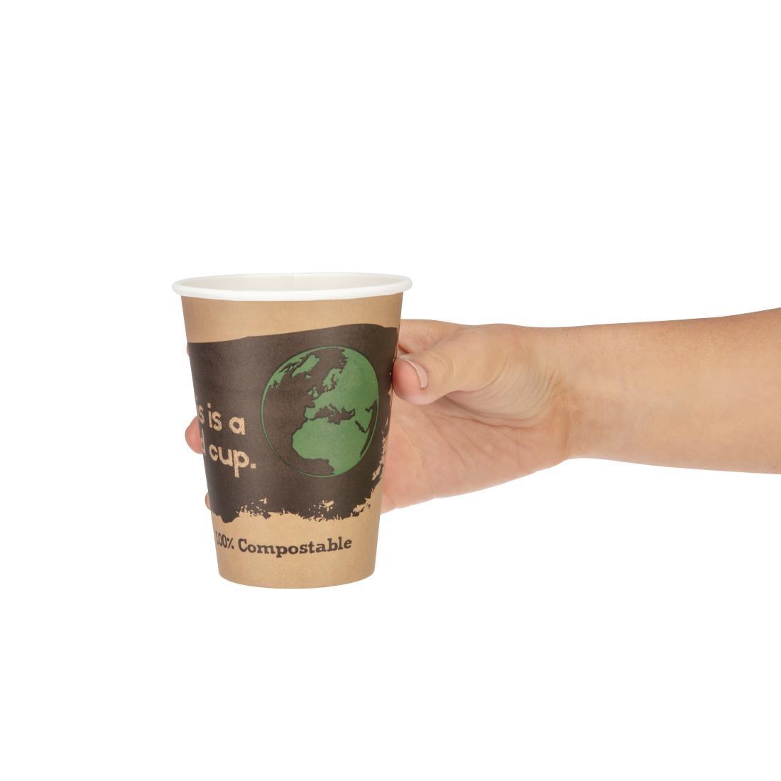 Fiesta Compostable Coffee Cups Single Wall 340ml / 12oz (Pack of 50) - DS059  - 5