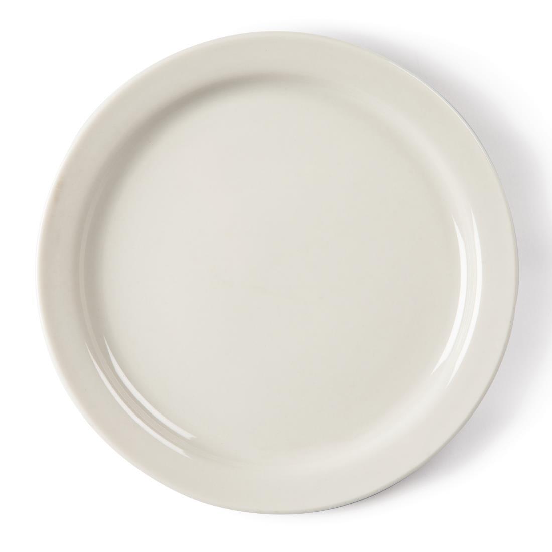 Olympia Ivory Narrow Rimmed Plates 150mm (Pack of 12) - U840  - 3