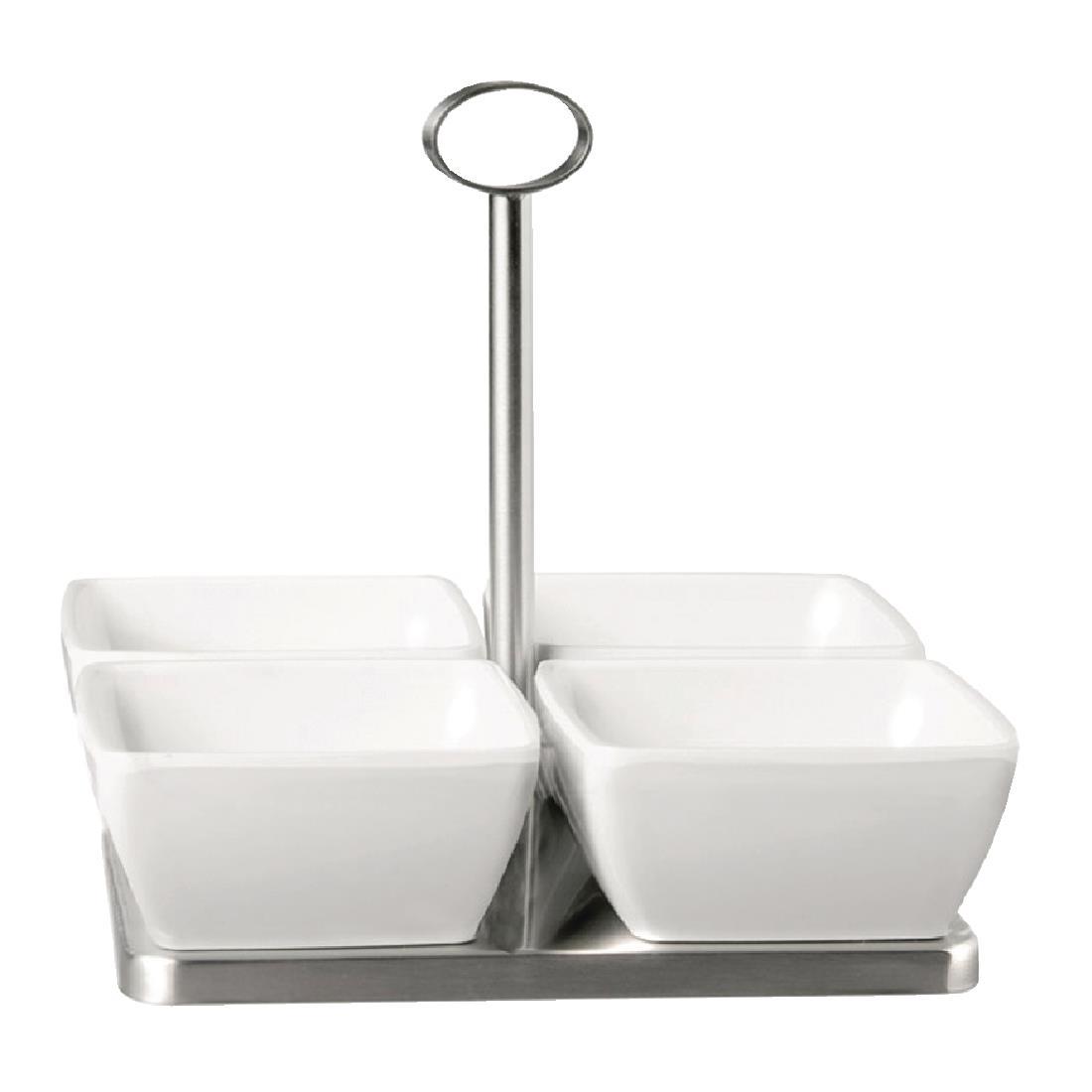 APS Stainless Steel Stand with 4x Bowls - GF164  - 1