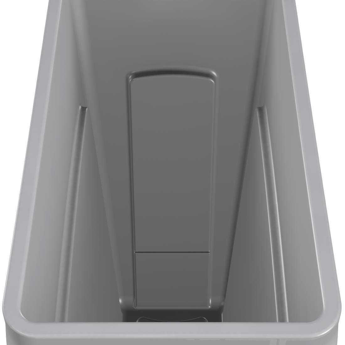 Rubbermaid Slim Jim Container With Venting Channels Grey 60Ltr - F603  - 10