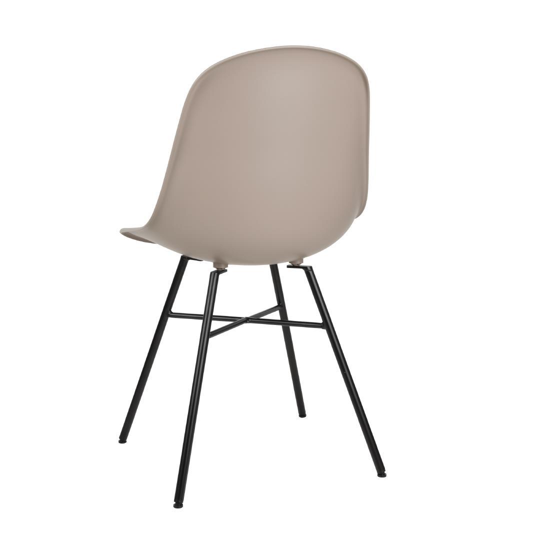 Bolero Arlo Side Chair with Metal Frame Coffee (Pack of 2) - DY349  - 3