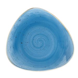 Churchill Stonecast Triangle Plate Cornflower Blue 229mm (Pack of 12) - DF770  - 1