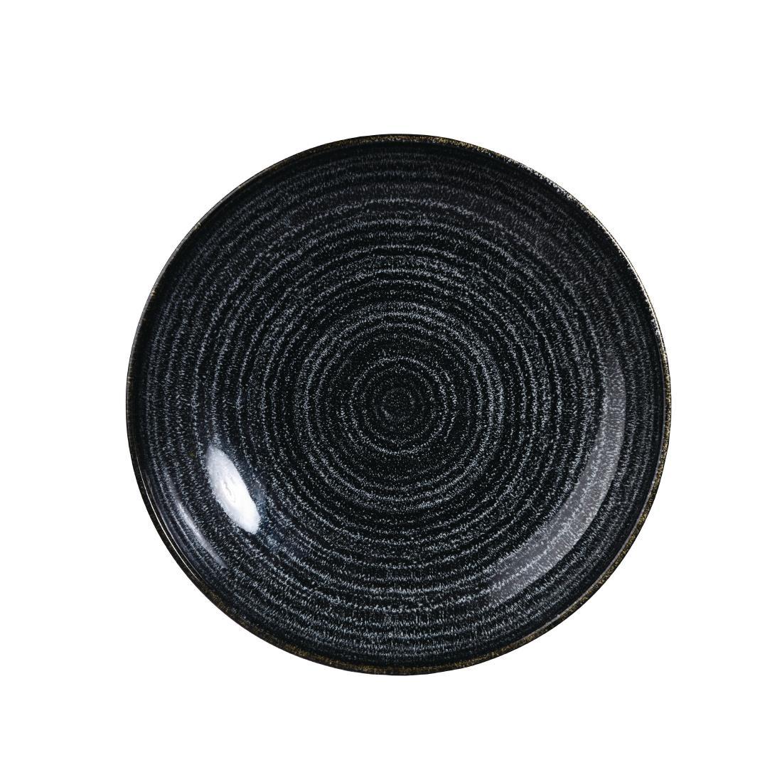 Churchill Studio Prints Homespun Charcoal Black Coupe Bowl 182mm - DA265  - 1