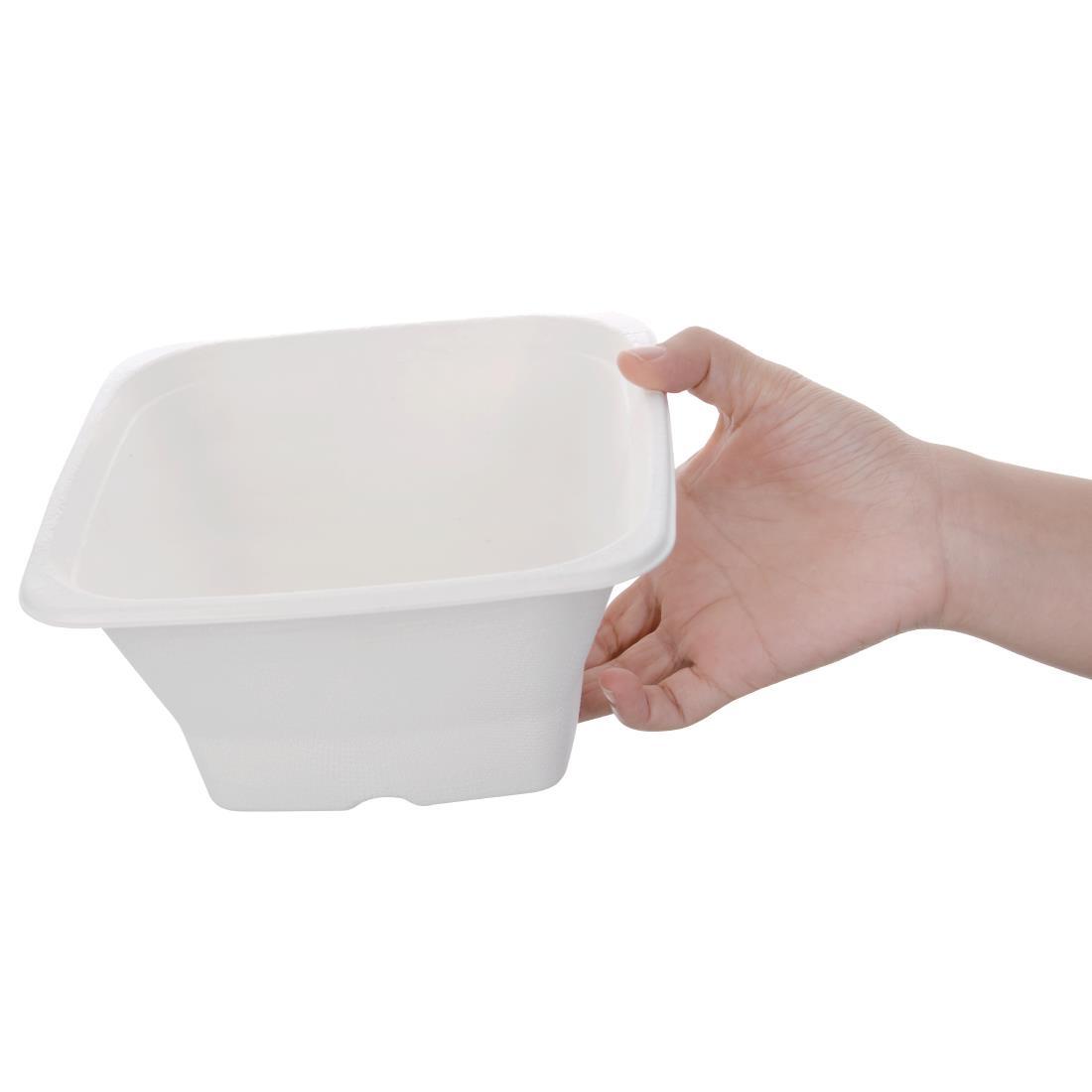 Fiesta Compostable Bagasse Square Bowls 40oz (Pack of 50) - FC538  - 3