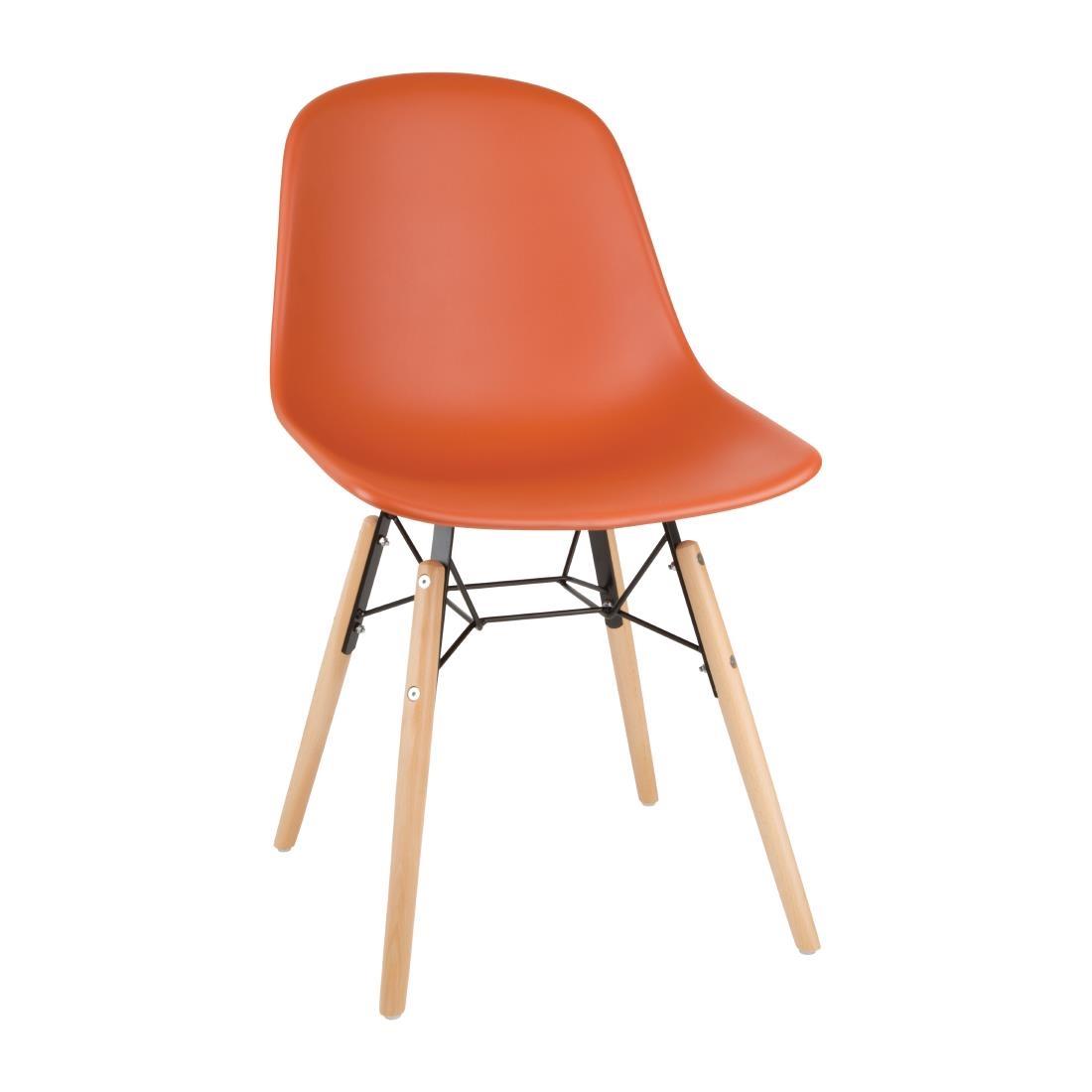 Bolero Arlo Side Chairs Dark Orange (Pack of 2) - FB818  - 1