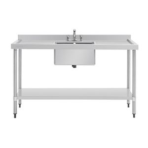 Vogue Stainless Steel Sink Double Drainer 1500mm - U907  - 3