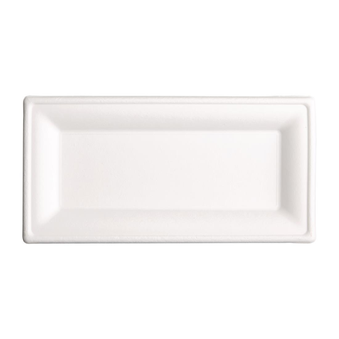 Fiesta Compostable Bagasse Rectangular Plates 258mm (Pack of 50) - FC539  - 2