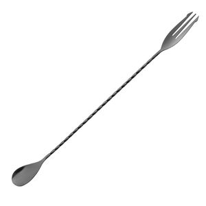 Olympia Cocktail Mixing Spoon with Fork Gunmetal - DR636  - 1