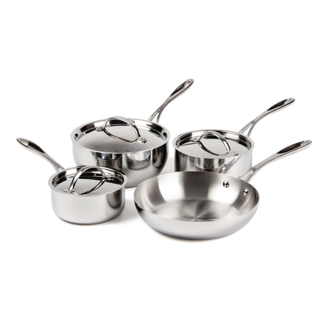 Vogue Tri Wall Flared Saute Pan 200mm - Y240  - 4