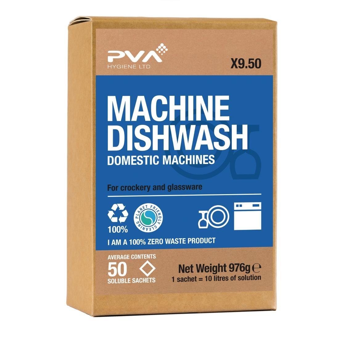 PVA Hygiene Machine Dishwash Detergent Soluble Sachets (50 Sachets) - FE758  - 1