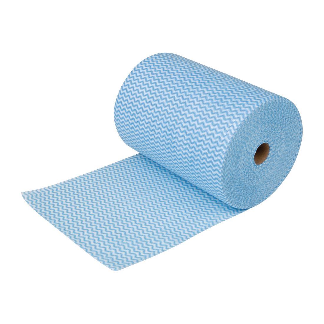 Nisbets Essentials Non-Woven Cloths Blue (Roll of 300) - FB968  - 1