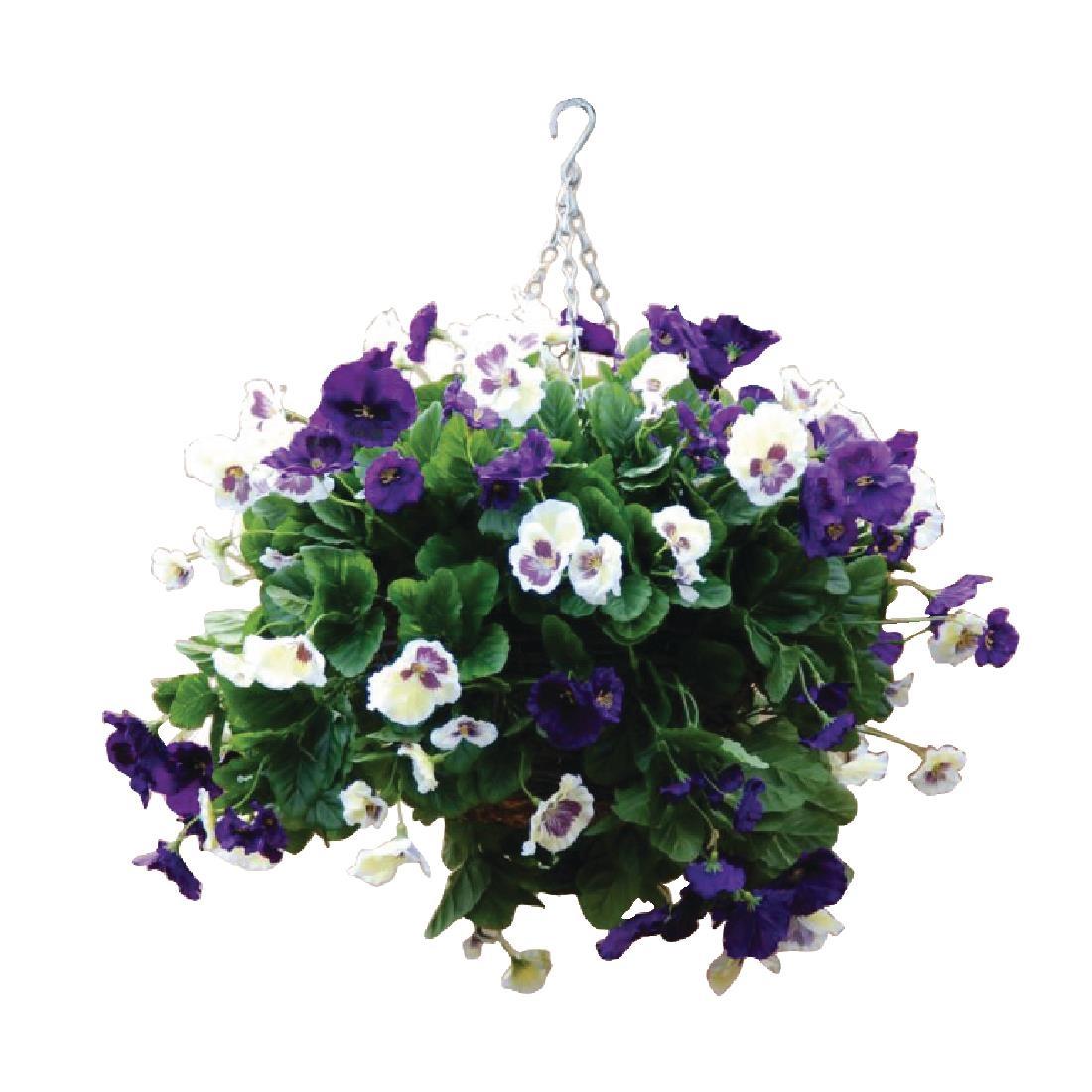 22" Purple and White Pansy Ball - CG570  - 1