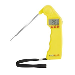 Hygiplas Easytemp Colour Coded Yellow Thermometer - CF912  - 1