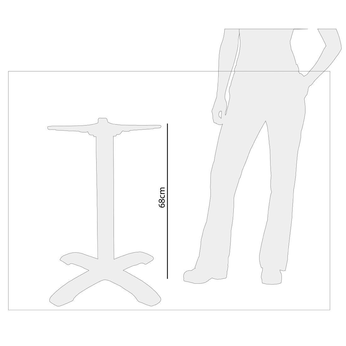 Bolero Aluminium Four Leg Table Base - DN641  - 2