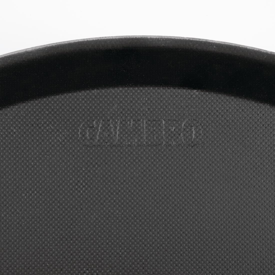 Cambro Camtread Fibreglass Round Non-Slip Tray Black 405mm - DM782  - 2