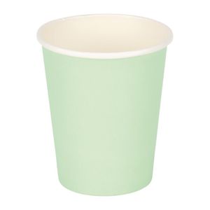 Fiesta Recyclable Coffee Cups Single Wall Turquoise 225ml / 8oz (Pack of 50) - GP400  - 1