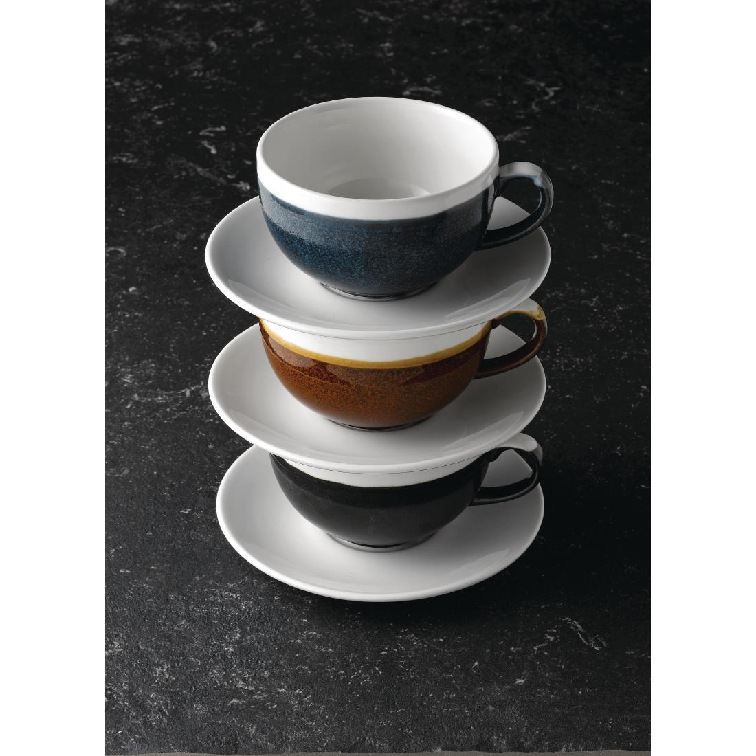 Churchill Monochrome Cappuccino Cup Sapphire Blue 225ml (Pack of 12) - DR671  - 2