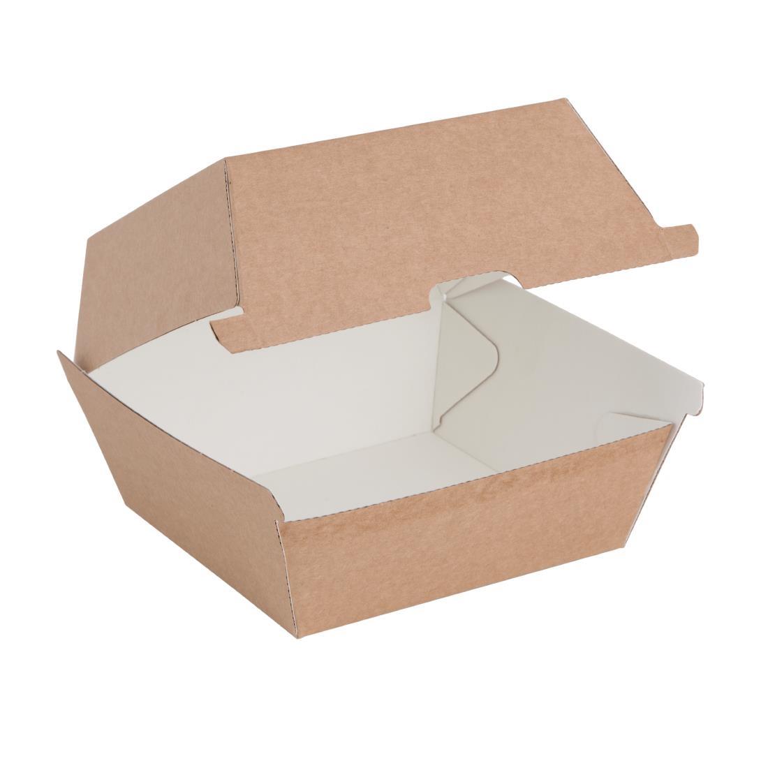 Fiesta Compostable Kraft Burger Boxes Small 105mm (Pack of 200) - FB664  - 3