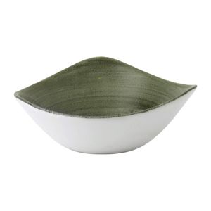 Churchill Stonecast Patina Lotus Bowl Burnished Green 178mm (Pack of 12) - FD867  - 1