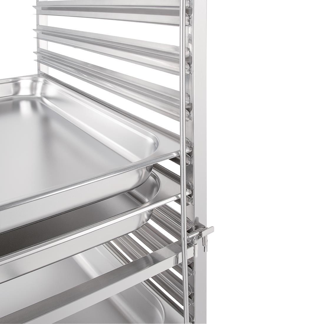 Vogue Gastronorm Racking Trolley 15 Level - GG499  - 4