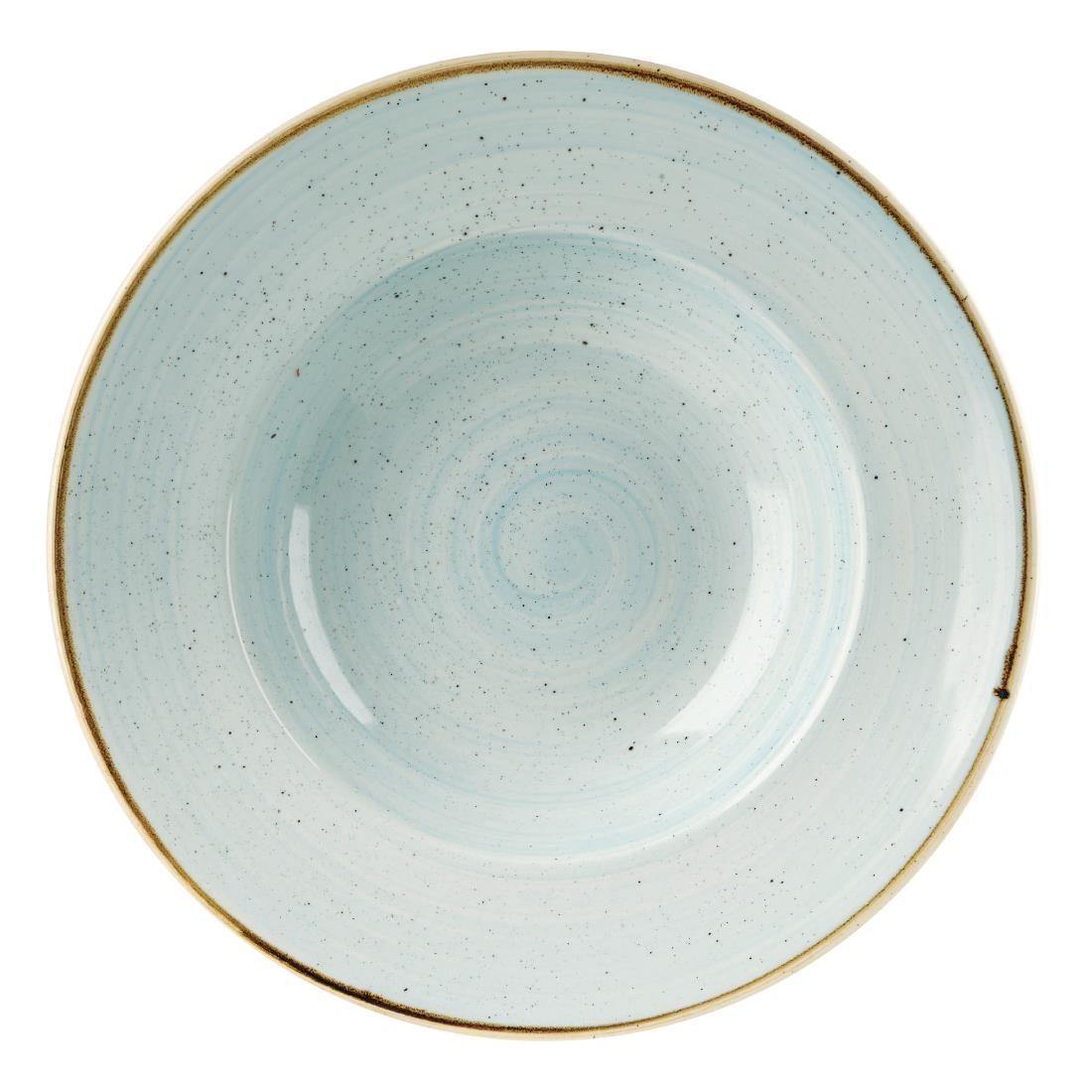 Churchill Stonecast Round Wide Rim Bowl Duck Egg Blue 280mm (Pack of 12) - DF800  - 1