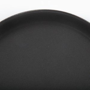 Olympia Kristallon Polypropylene Round Non-Slip Tray Black 280mm - C556  - 5