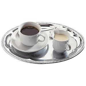 APS Chrome-Plated Stainless Steel Oval Tea Tray 300mm - T765  - 1