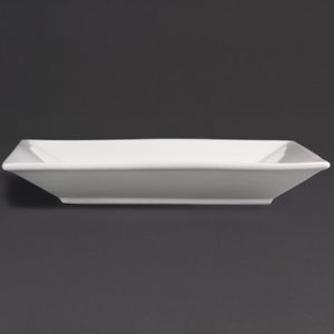 Olympia Whiteware Square Plates Wide Rim 250mm (Pack of 6) - C360  - 2