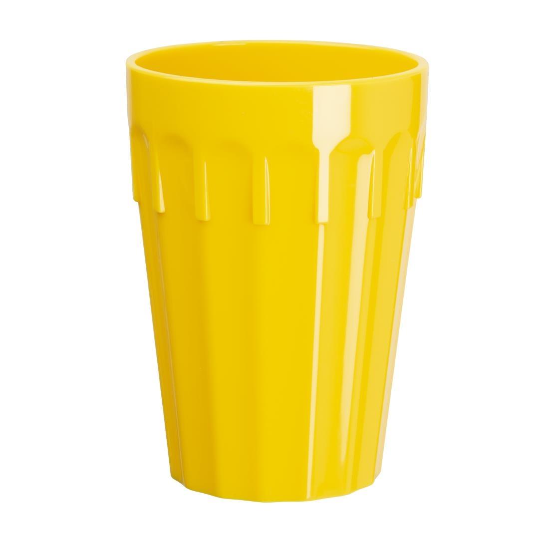 Olympia Kristallon Polycarbonate Tumblers Yellow 260ml (Pack of 12) - CB775  - 1