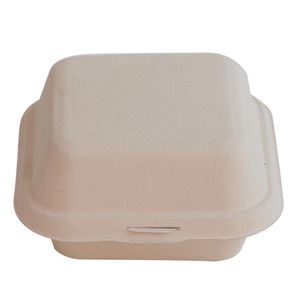 eGreen Eco-Fibre Compostable Wheat Burger Boxes (Pack of 500) - FN209  - 1
