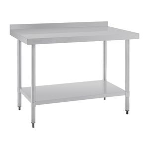 Vogue Stainless Steel Table with Upstand 1200mm - GJ507  - 1