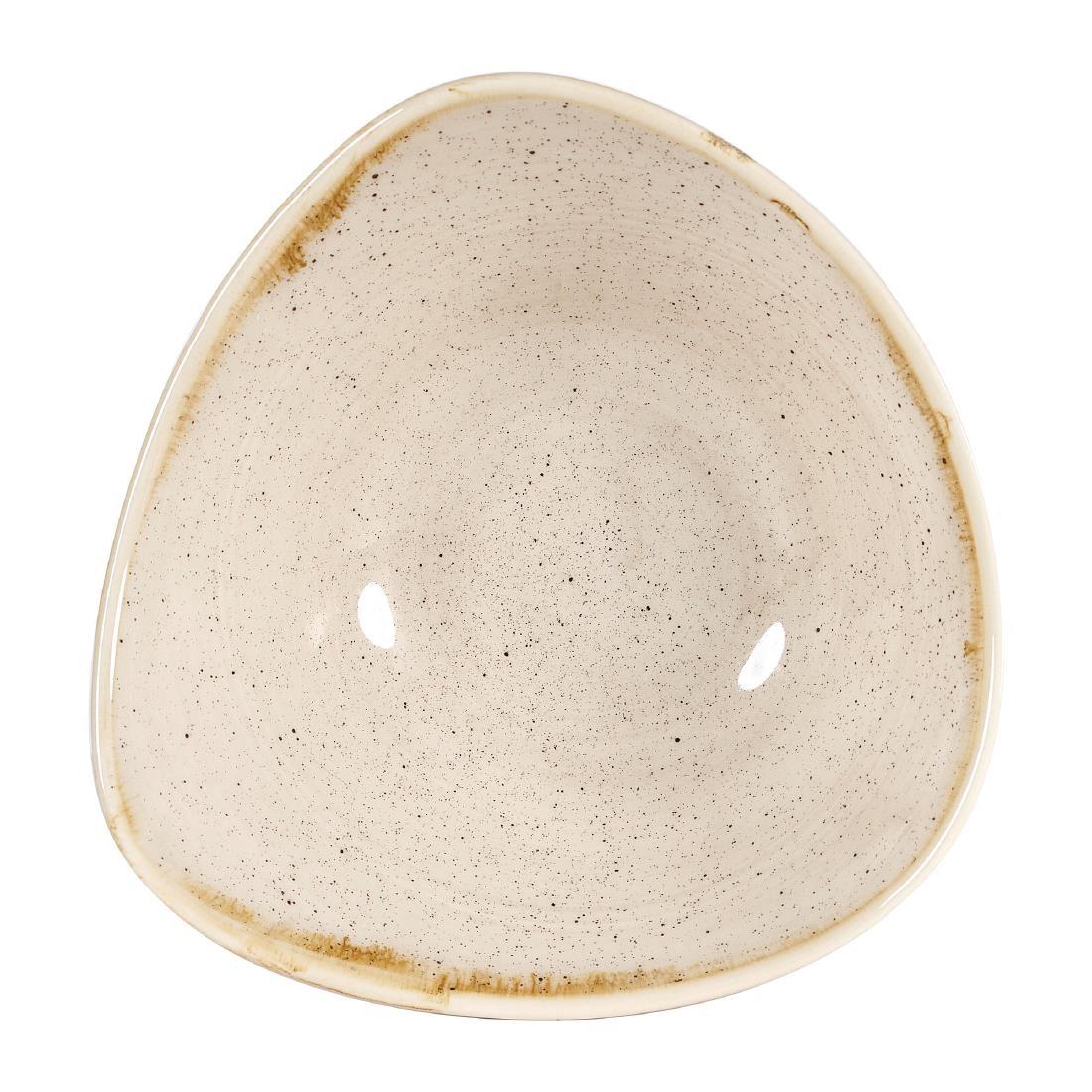 Churchill Stonecast Triangular Bowls Nutmeg Cream 153mm (Pack of 12) - DW371  - 1