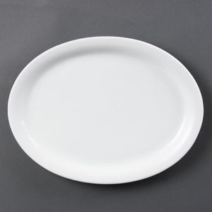 Olympia Whiteware Oval Platters 295mm (Pack of 6) - CB484  - 1