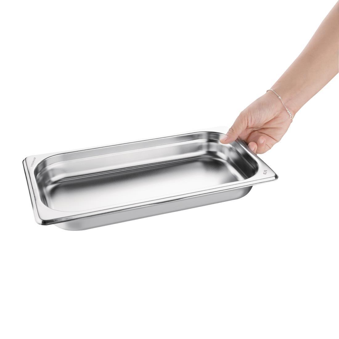 Vogue Stainless Steel 1/3 Gastronorm Pan 40mm - GM311  - 2