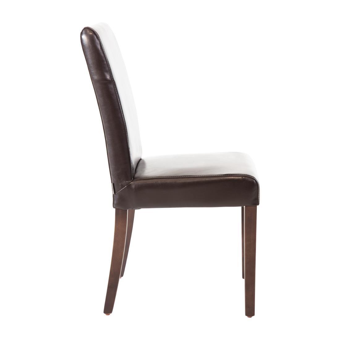 Bolero Faux Leather Dining Chair Dark Brown (Box 2) - GF955  - 3