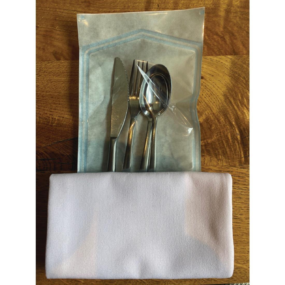 EpicureSecure Sealable Thermal Sanitised Cutlery Pouches Medium (Pack of 200) - FA278  - 4