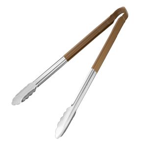 Hygiplas Colour Coded Serving Tong Brown 405mm - HC850  - 1